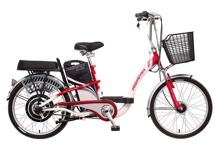Xe đạp điện Asama màu hồng