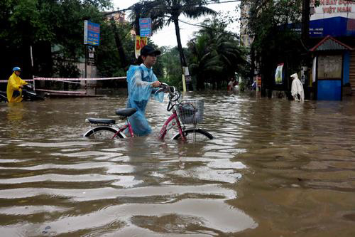 Xe đạp điện bị ngập nước